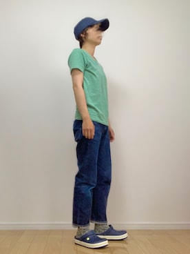 「ALTERNATIVE APPAREL（オルタナティブアパレル）のアイテム」を使った、Sheeta👖さん（レディース・157cm）の春コーディネート