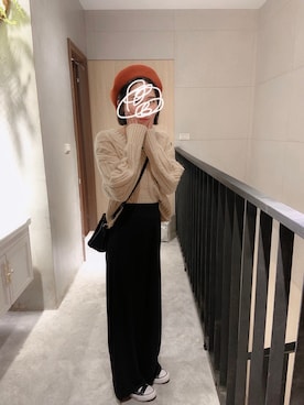 「5（ファイブ）のアイテム（パンツ）」を使った、Tobyさん（レディース・154cm）の秋コーディネート