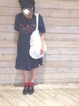 「mignon（ミニョン）のアイテム（ワンピース/ドレス）」を使った、lunaさん（レディース・154cm）の夏コーディネート