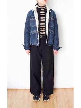 「アイテム（その他トップス、ブラウン系）」を使った、YISUUさん（レディース・163cm）の春コーディネート