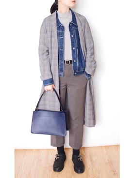 「outfit」｜「アイテム（ピーコート）」を使った、YISUUさん（レディース・163cm）の春コーディネート