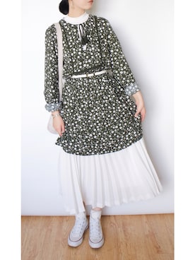 「H&M（エイチ・アンド・エム）のアイテム（チュニック）」を使った、YISUUさん（レディース・163cm）の春コーディネート