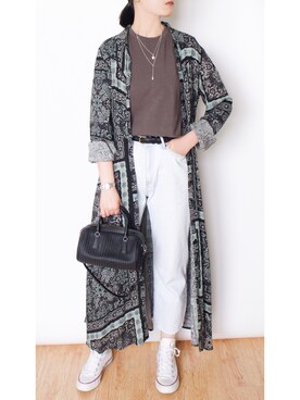 「stradivarius（ストラディバリウス）のアイテム（ワンピース/ドレス）」を使った、YISUUさん（レディース・163cm）の春コーディネート