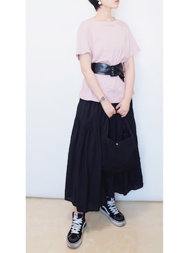 「盐系风格」｜「アイテム（その他シューズ）」を使った、YISUUさん（レディース・163cm）の秋コーディネート
