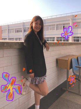 「CDG（シーディージー）のアイテム（シューズ）」を使った、jasminexxaさん（レディース・166cm）の春コーディネート