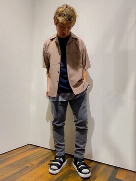 スラックスを使った 細身のパンツ のメンズ人気ファッションコーディネート Wear