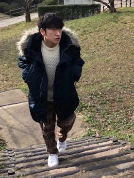 「UNION STATION（ユニオンステーション）のアイテム（その他パンツ）」を使った、shimadamasaruさん（メンズ・164cm）の冬コーディネート