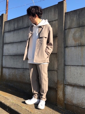 「UNION STATION（ユニオンステーション）のアイテム（その他パンツ）」を使った、shimadamasaruさん（メンズ・164cm）の冬コーディネート