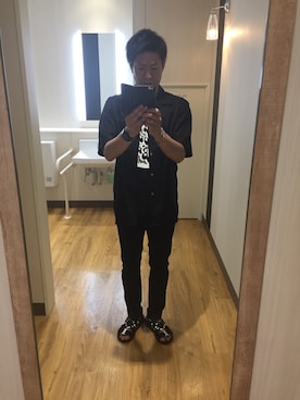「Gramicci（グラミチ）のアイテム（サンダル）」を使った、ハッピーバイポーラさん（メンズ・171cm）の夏コーディネート