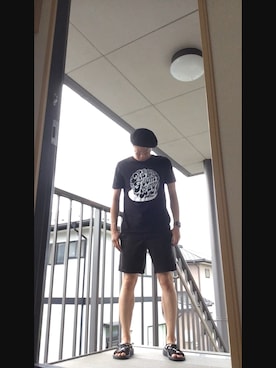 「Gramicci（グラミチ）のアイテム（サンダル）」を使った、ハッピーバイポーラさん（メンズ・171cm）の夏コーディネート