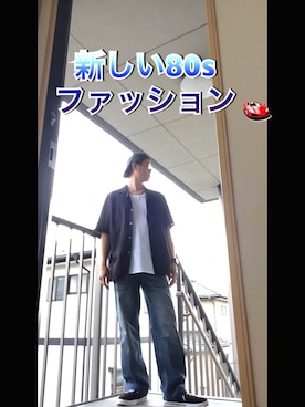 「DAISO（DAISO）のアイテム（ハンチング/ベレー帽）」を使った、ハッピーバイポーラさん（メンズ・171cm）の夏コーディネート