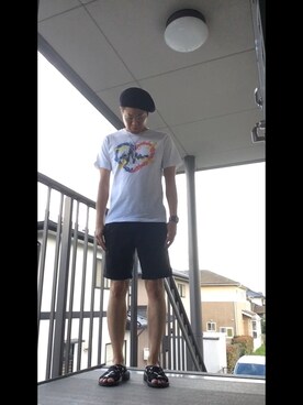 「Gramicci（グラミチ）のアイテム（サンダル）」を使った、ハッピーバイポーラさん（メンズ・171cm）の夏コーディネート