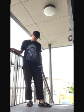「Gramicci（グラミチ）のアイテム（サンダル）」を使った、ハッピーバイポーラさん（メンズ・171cm）の夏コーディネート