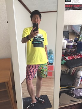 「Gramicci（グラミチ）のアイテム（サンダル）」を使った、ハッピーバイポーラさん（メンズ・171cm）の夏コーディネート