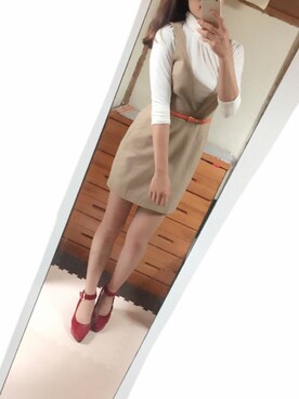 「アイテム（つなぎ/オールインワン、ベージュ系）」を使った、ぷーさん（メンズ・165cm）の冬コーディネート