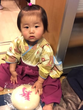 「誕生日会💕のアイテム（その他、ゴールド系）」を使った、♡kikka・akito♡さん（キッズ・110cm）の冬コーディネート