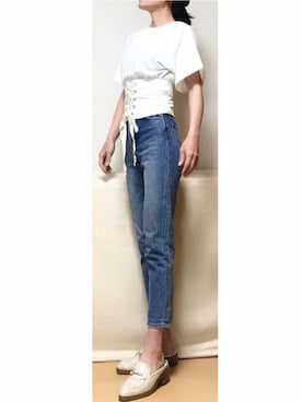 「TODAYFUL（トゥデイフル）のアイテム（MA-1）」を使った、haruharu0907さん（レディース・165cm）の春コーディネート