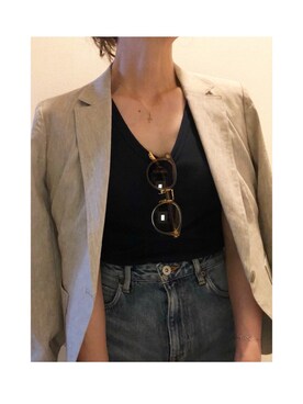 「アイテム（サングラス、ピンク系）」を使った、haruharu0907さん（レディース・165cm）の春コーディネート