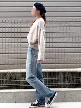 「Adam et Rope' Le Magasin（アダムエロペルマガザン）のアイテム（メガネ）」を使った、haruharu0907さん（レディース・165cm）の秋コーディネート