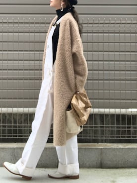「SMITH'S（スミス）のアイテム（サロペット/オーバーオール）」を使った、haruharu0907さん（レディース・165cm）の冬コーディネート
