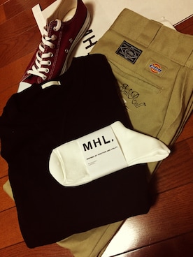 「MHL.」｜「アイテム（その他）」を使った、Nakaharaさん（メンズ・175cm）の夏コーディネート