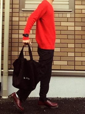 「MHL.」｜「アイテム（トートバッグ）」を使った、Nakaharaさん（メンズ・175cm）の夏コーディネート