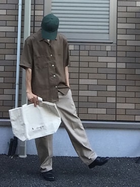 「CLANE（クラネ）のアイテム（キャップ）」を使った、Nakaharaさん（メンズ・175cm）の夏コーディネート