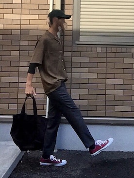 「CLANE（クラネ）のアイテム（キャップ）」を使った、Nakaharaさん（メンズ・175cm）の夏コーディネート
