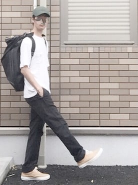 「CLANE（クラネ）のアイテム（キャップ）」を使った、Nakaharaさん（メンズ・175cm）の夏コーディネート