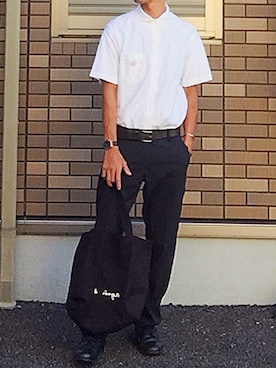 「Daniel Wellington（ダニエルウェリントン）の【Daniel Wellington】レザーバンド３６ＭＭ（アナログ腕時計）」を使った、Nakaharaさん（メンズ・175cm）の夏コーディネート