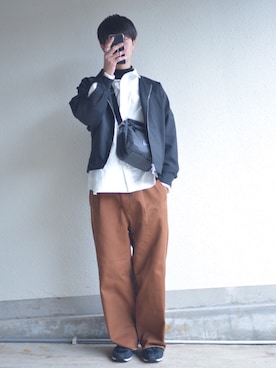 「HARE（ハレ）のアイテム（ブルゾン）」を使った、Nakaharaさん（メンズ・175cm）の春コーディネート