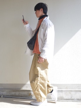 「ヒザデルパンツ」｜Nakaharaさん（メンズ・175cm）の春コーディネート