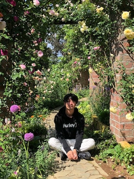 「Hurley （ハーレー）のアイテム」を使った、Nakaharaさん（メンズ・175cm）の春コーディネート