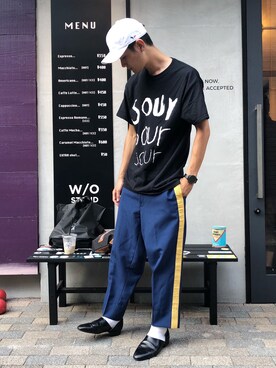 「NOT CONVENTIONAL（ノットコンベンショナル）のアイテム」を使った、Nakaharaさん（メンズ・175cm）の夏コーディネート