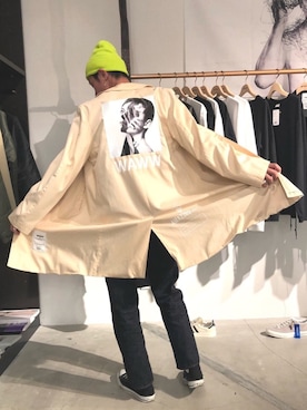 「バックプリント」｜「アイテム（デニムパンツ）」を使った、Nakaharaさん（メンズ・175cm）の秋コーディネート