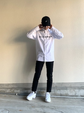 「FILA（フィラ）のアイテム（スニーカー）」を使った、Nakaharaさん（メンズ・176cm）の冬コーディネート