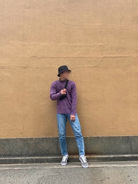 「アイテム（ニット/セーター）」を使った、Nakaharaさん（メンズ・176cm）の冬コーディネート