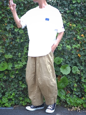 「ヒザデルパンツ」｜Nakaharaさん（メンズ・176cm）の夏コーディネート