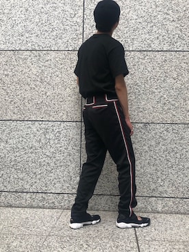 「黒パンツ」｜Nakaharaさん（メンズ・176cm）の夏コーディネート