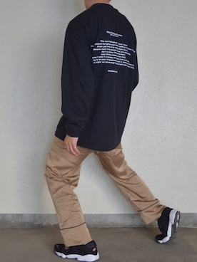 「アイテム（スラックス）」を使った、Nakaharaさん（メンズ・175cm）の夏コーディネート