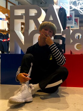 「FILA（フィラ）のアイテム（スニーカー）」を使った、Nakaharaさん（メンズ・175cm）の秋コーディネート