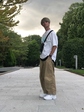 「FILA（フィラ）のアイテム（スニーカー）」を使った、Nakaharaさん（メンズ・175cm）の秋コーディネート