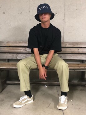 「アイテム（チノパンツ）」を使った、Nakaharaさん（メンズ・175cm）の秋コーディネート