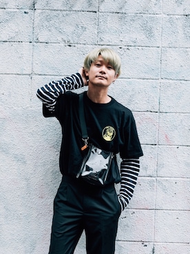 「アイテム（ショルダーバッグ）」を使った、Nakaharaさん（メンズ・175cm）の秋コーディネート