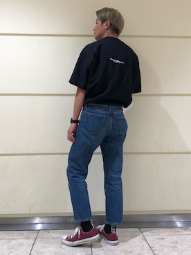 「zozoデニム」｜「アイテム（スラックス）」を使った、Nakaharaさん（メンズ・175cm）の秋コーディネート
