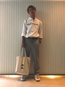 「アイテム（バッグ）」を使った、Nakaharaさん（メンズ・175cm）の秋コーディネート