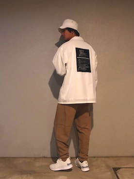 「アイテム（スラックス）」を使った、Nakaharaさん（メンズ・175cm）の秋コーディネート