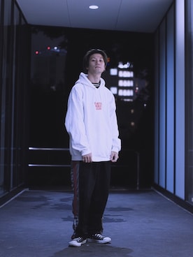 「アイテム（パーカー）」を使った、Nakaharaさん（メンズ・175cm）の秋コーディネート