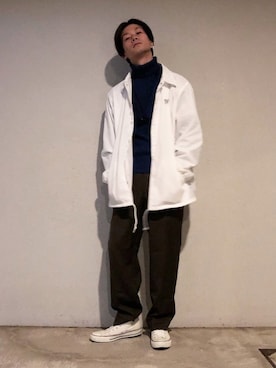 「アイテム（ニット/セーター）」を使った、Nakaharaさん（メンズ・175cm）の秋コーディネート