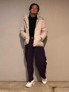 「Honeys（ハニーズ）のアイテム（ダウンジャケット/コート）」を使った、Nakaharaさん（メンズ・175cm）の冬コーディネート